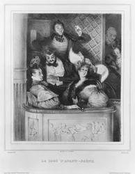 Une loge de théâtre, gravée par Julien